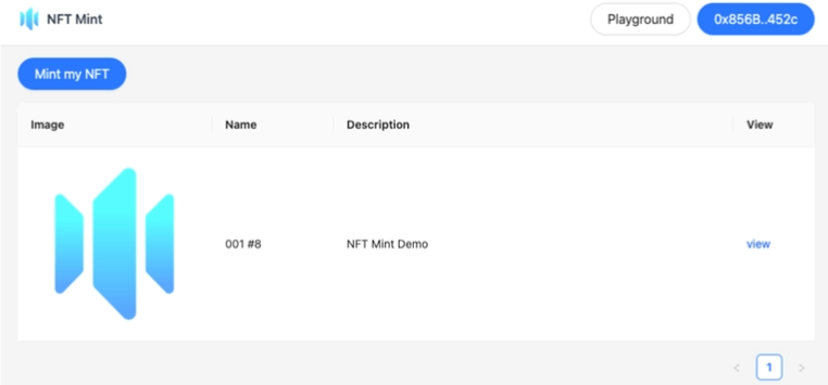 How to mint glacier network nft